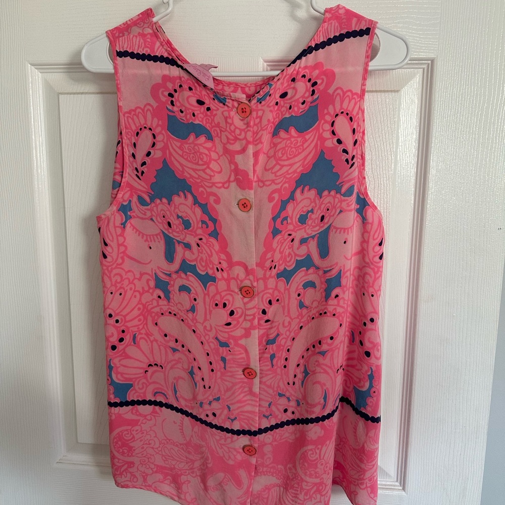 Lilly Pulitzer 100% silk tank top